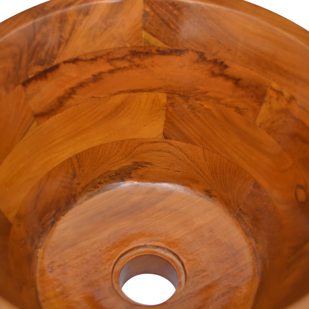 Vask heltre teak Φ40x20 cm vidaXL