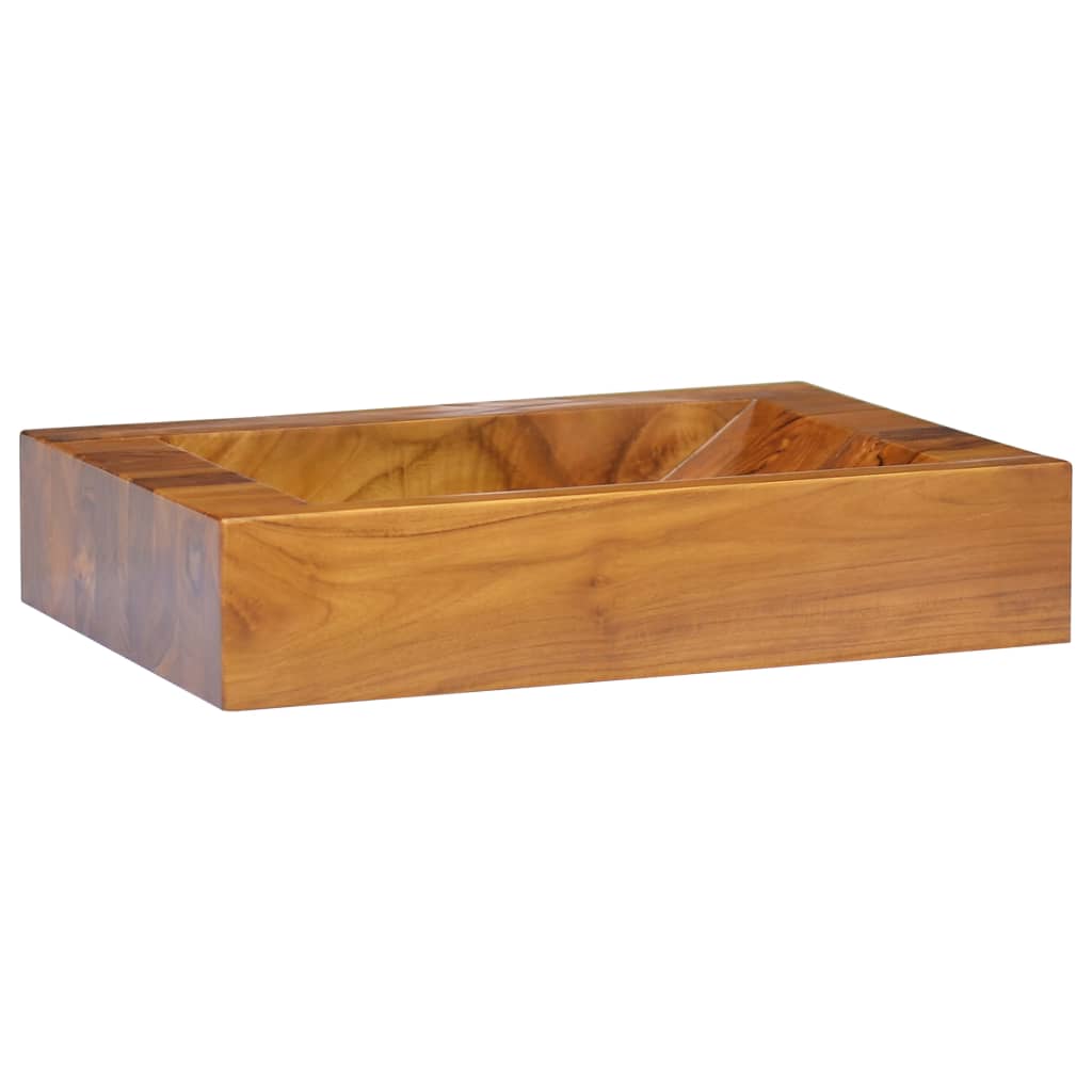 Vask heltre teak 50x35x10 cm vidaXL