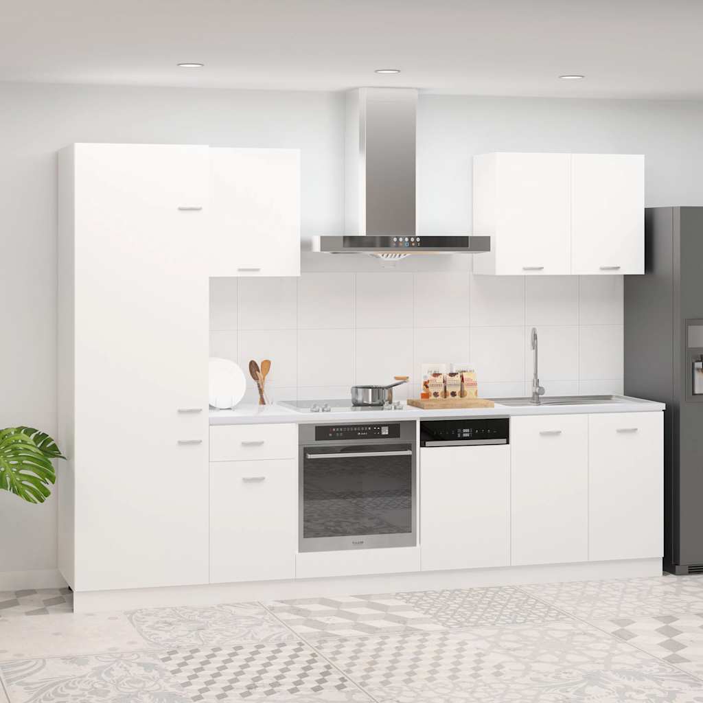 Kjøkkenskapsett Lyon 7 deler hvit sponplate
