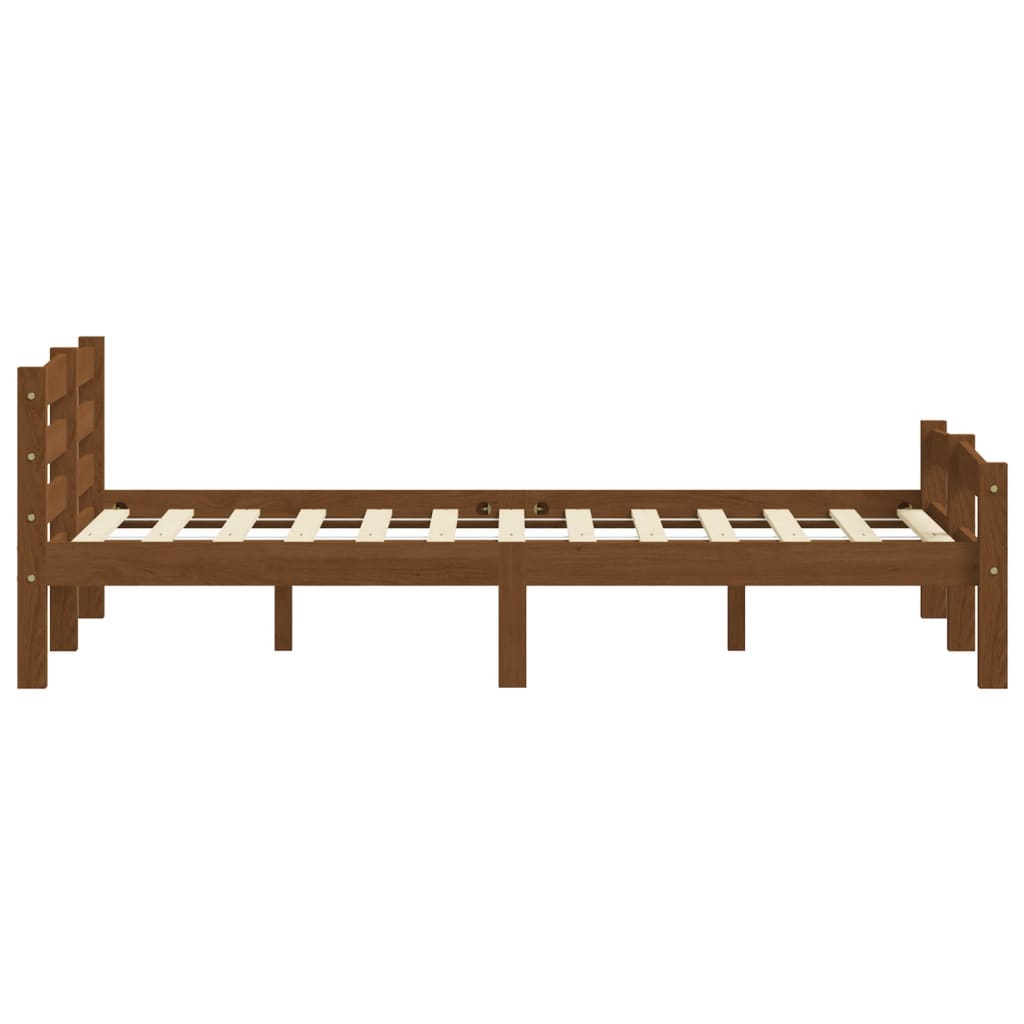Sengeramme honningbrun heltre furu 160x200 cm