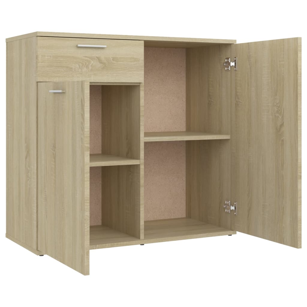 Skjenk sonoma eik 80x36x75 cm konstruert tre vidaXL