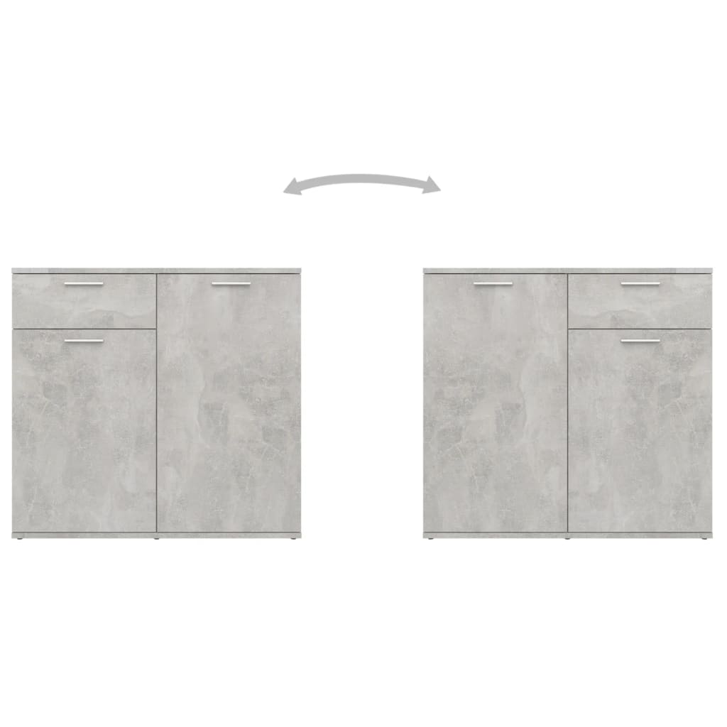 Skjenk betonggrå 80x36x75 cm konstruert tre