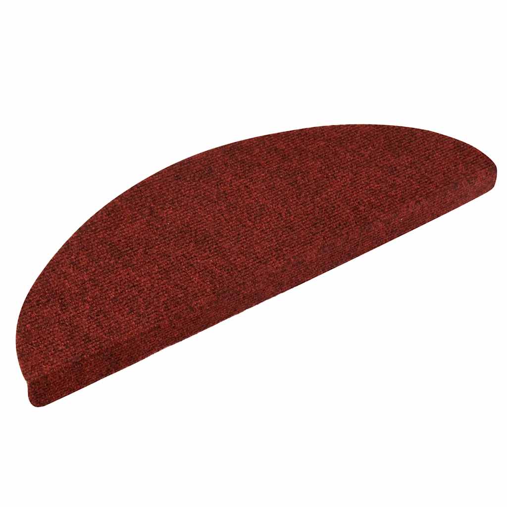 Trappematter selvklebende 10 stk 56x17x3 cm bordeauxrød halvrund