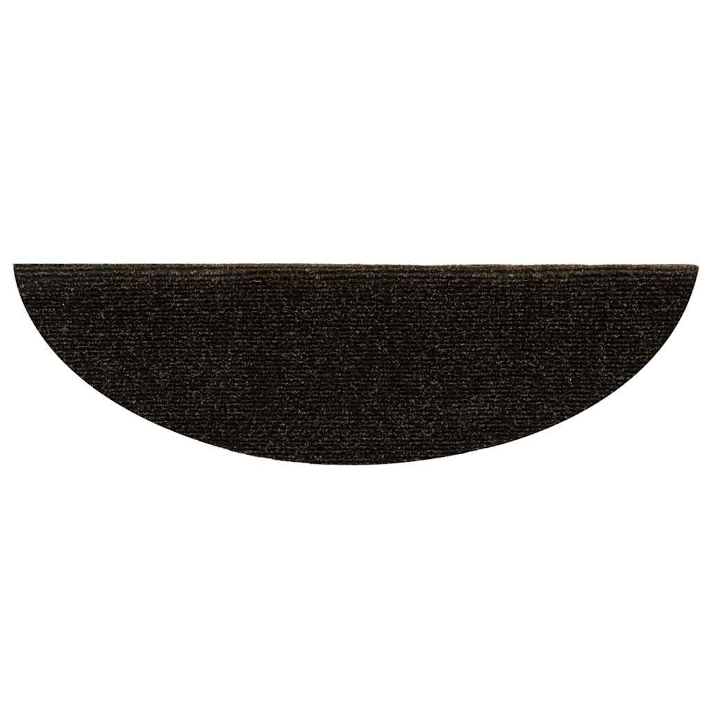 Trappematter selvklebende 5 stk 56x17x3 cm mørkebrune halvrund
