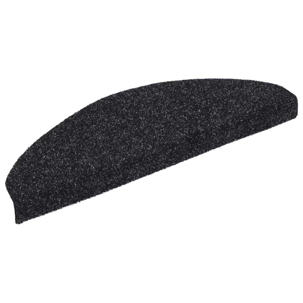 Trappematter selvklebende 10 stk 65x21x4 cm svart halvrund stor