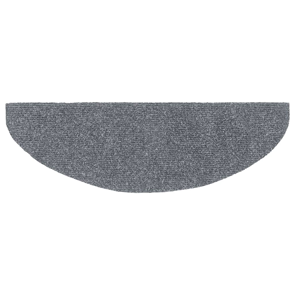 Trappematter selvklebende 5 stk 65x21x4 cm lysegrå halvrund store