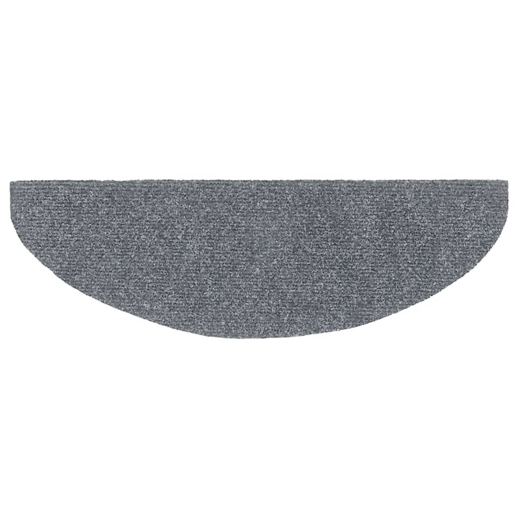 Trappematter selvklebende 10 stk 65x21x4 cm lysegrå halvrund store