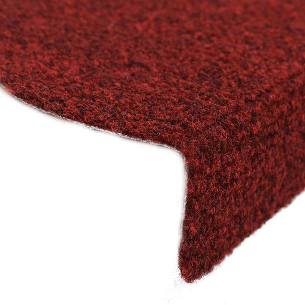 Trappematter selvklebende 10 stk 65x21x4 cm bordeauxrød halvrund stor