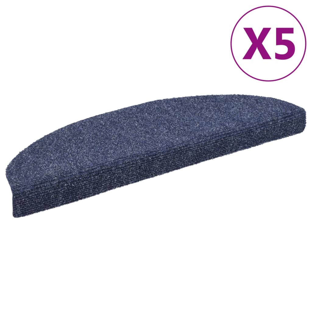 Trappematter selvklebende 5 stk 65x21x4 cm blå halvrund store