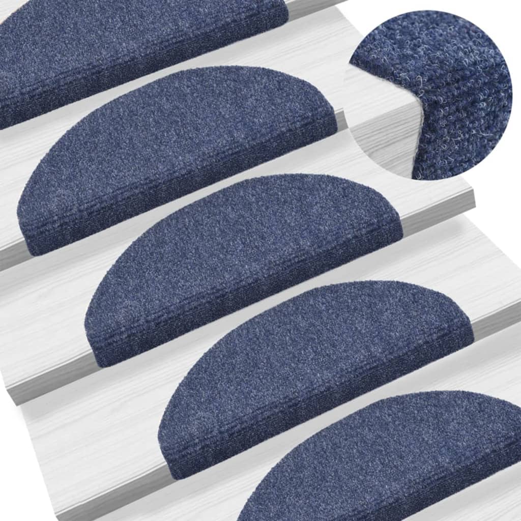 Trappematter selvklebende 5 stk 65x21x4 cm blå halvrund store