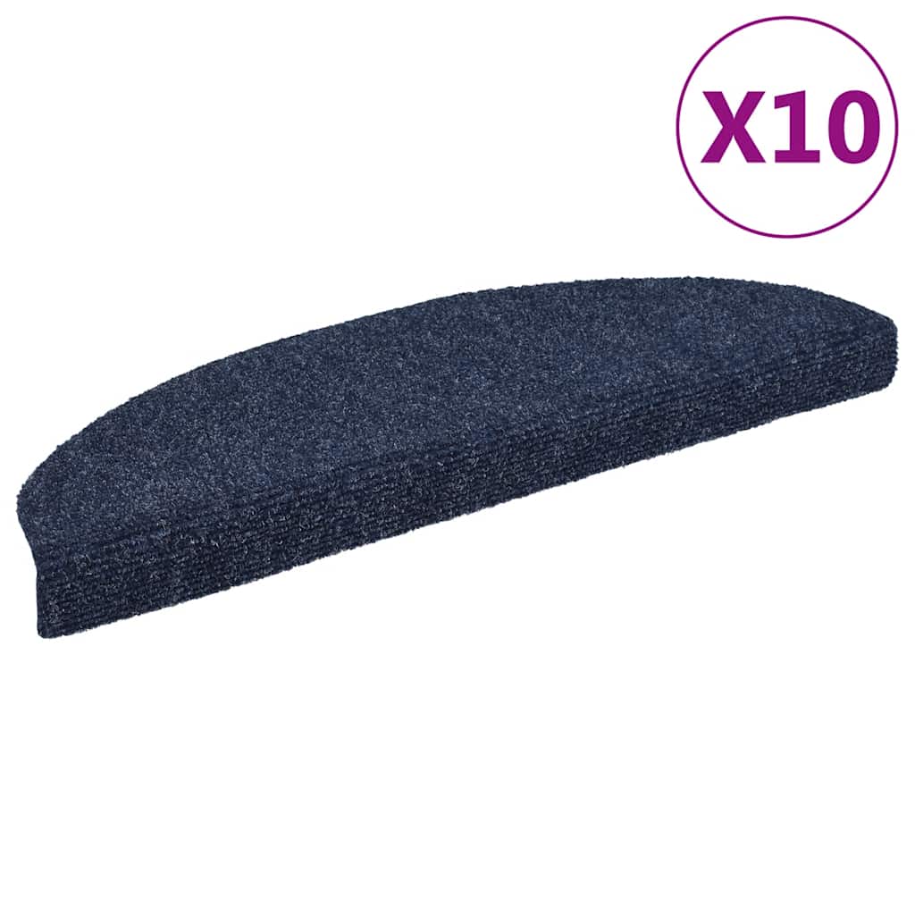 Trappematter selvklebende 10 stk 65x21x4 cm blå halvrund store