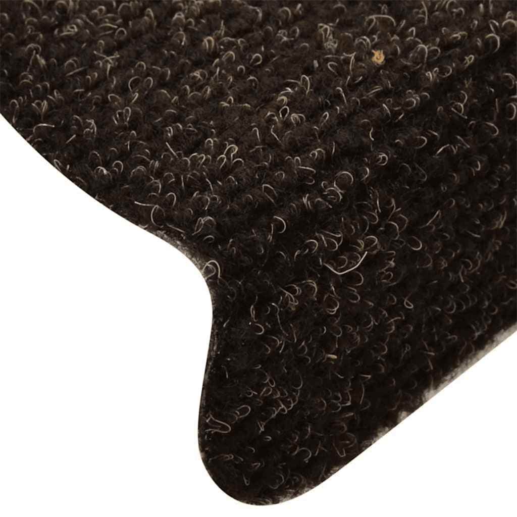 Trappematter selvklebende 5 stk 65x21x4 cm mørkebrune halvrund store
