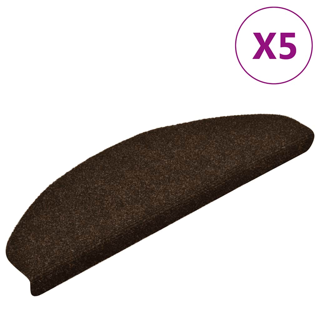 Trappematter selvklebende 5 stk 65x21x4 cm brun halvrund stor