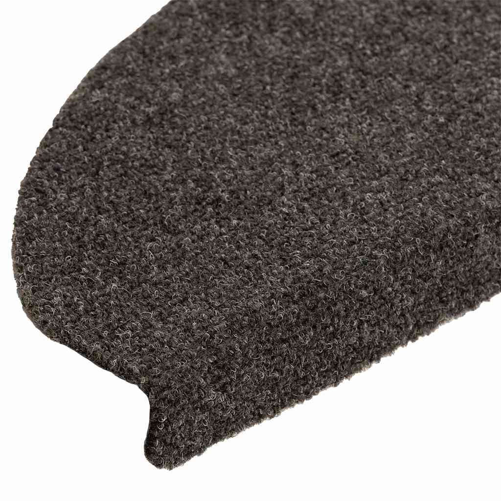 Trappematter selvklebende 10 stk 65x21x4 cm antrasitt halvrund stor