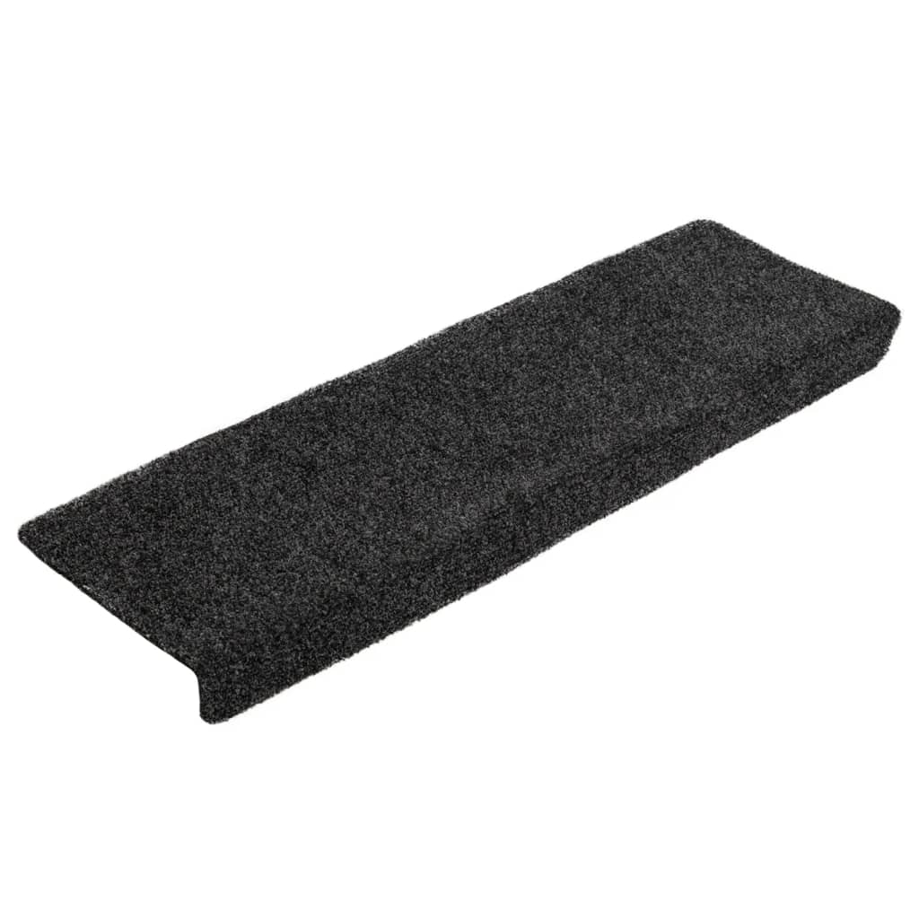 Trappematter selvklebende 10 stk 65x21x4 cm svart rektangulær kant