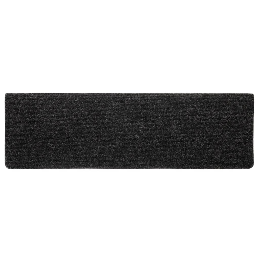 Trappematter selvklebende 10 stk 65x21x4 cm svart rektangulær kant