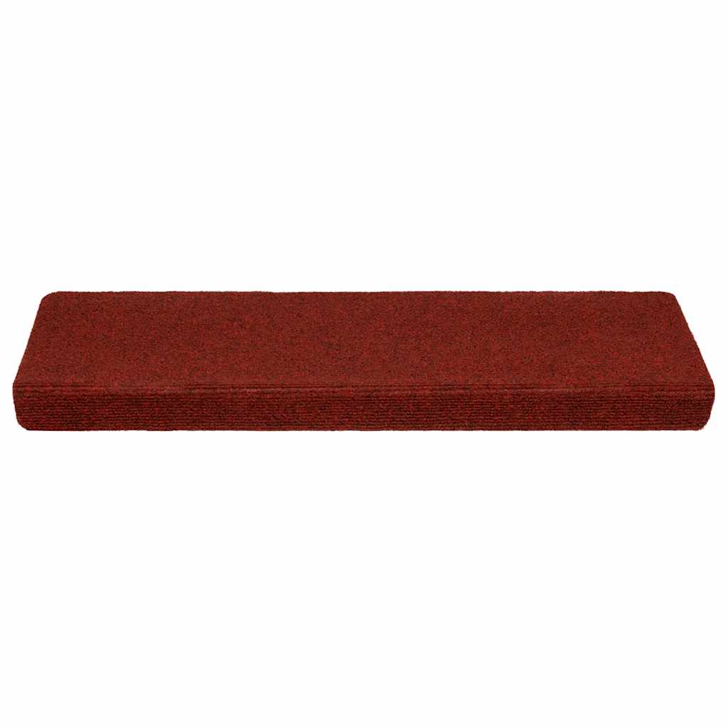Trappematter selvklebende 10 stk 65x21x4 cm bordeauxrød rektangulær kant