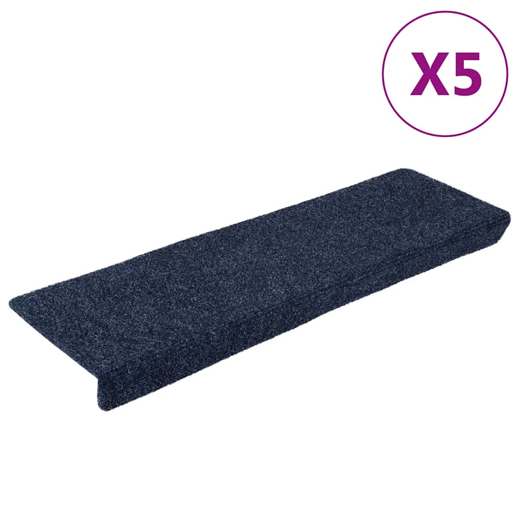 Trappematter selvklebende 5 stk 65x21x4 cm antrasitt rektangulær kant
