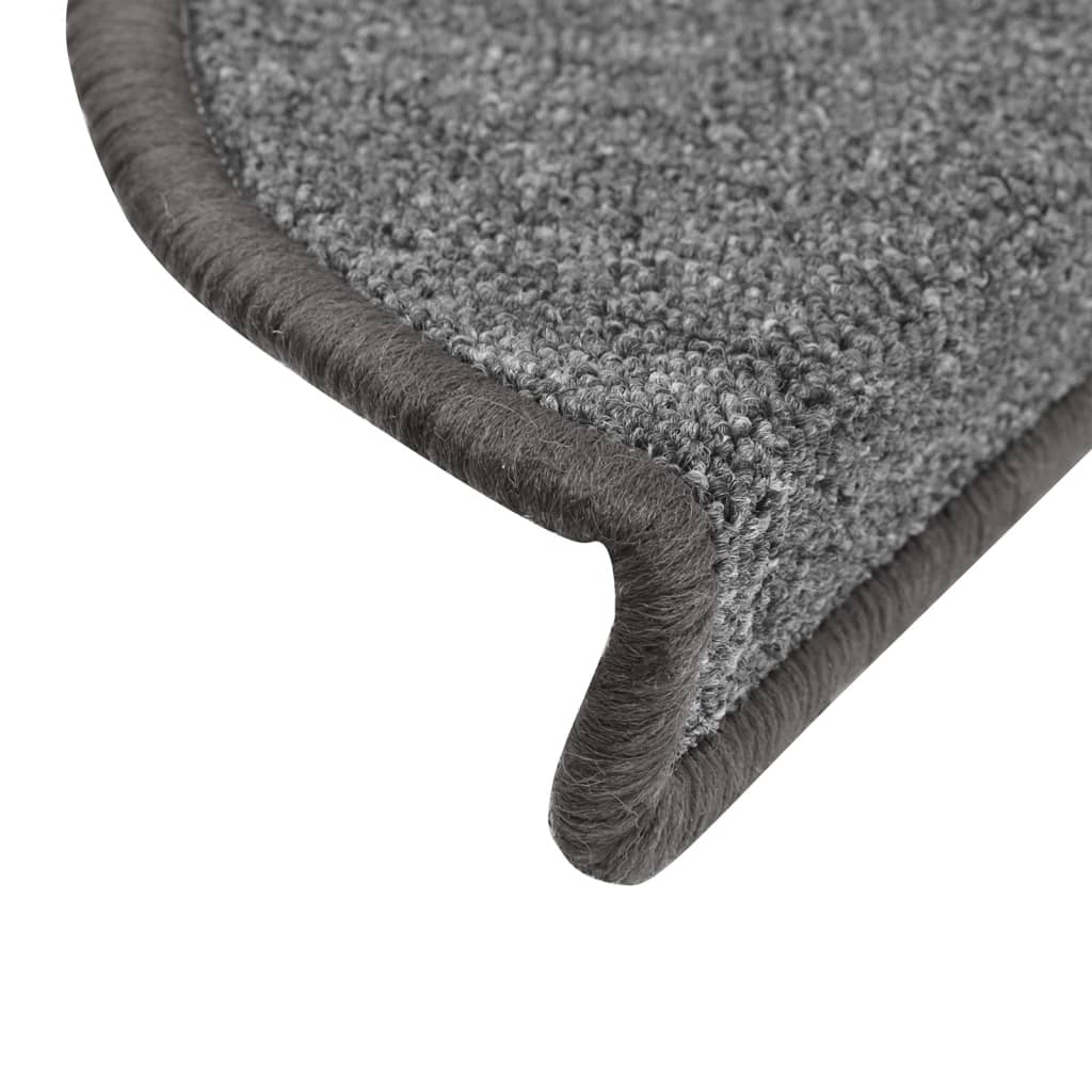 Trappematter 10 stk 56x17x3 cm mørkegrå halvrund