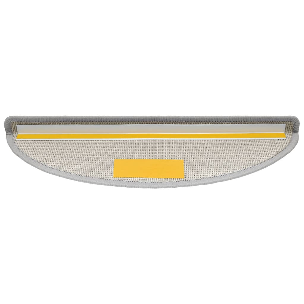 Trappematter 10 stk 56x17x3 cm lysegrå halvrund