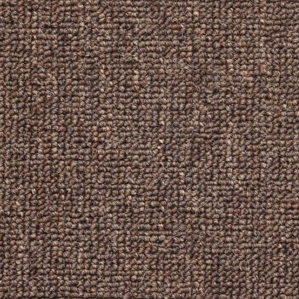 Trappematter 10 stk 56x17x3 cm kaffebrune halvrund
