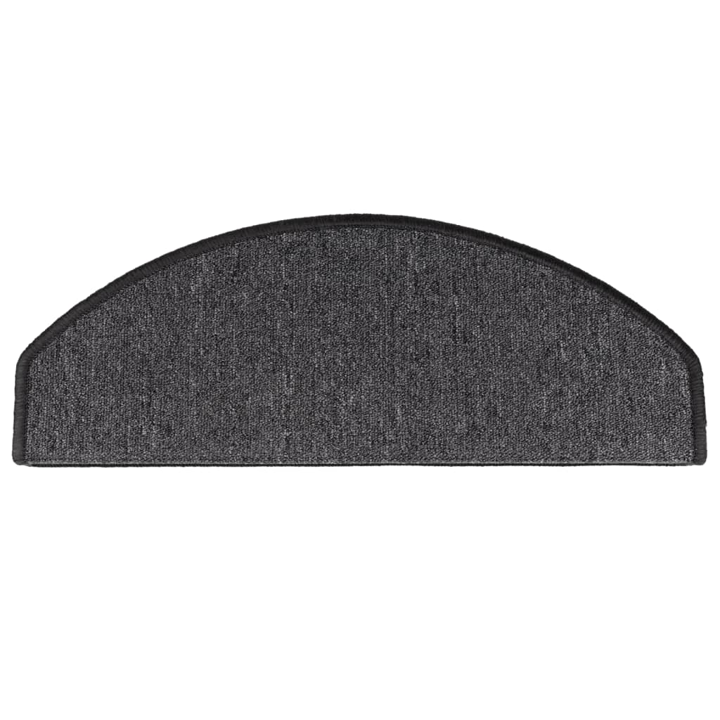 Trappematter 10 stk 65x24x4 cm antrasitt halvrund stor