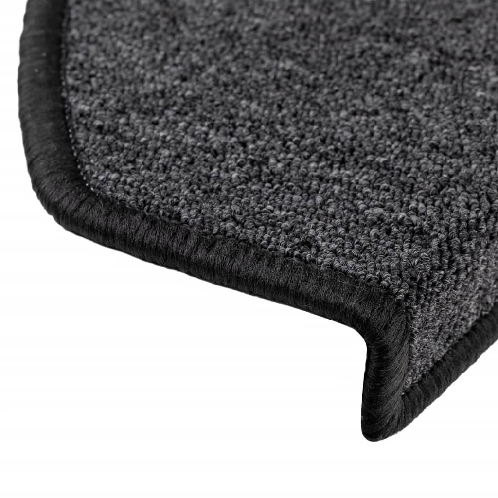 Trappematter 10 stk 65x24x4 cm antrasitt halvrund stor