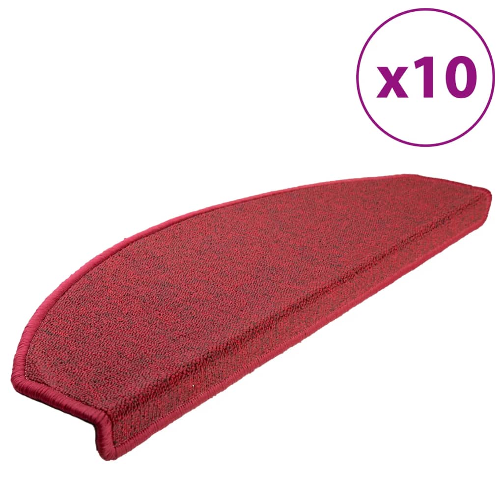 Trappematter 10 stk 65x24x4 cm rød halvrund store