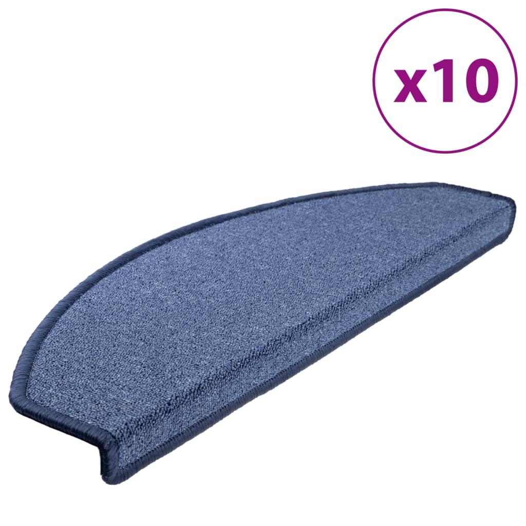 Trappematter 10 stk 65x24x4 cm blå halvrund store