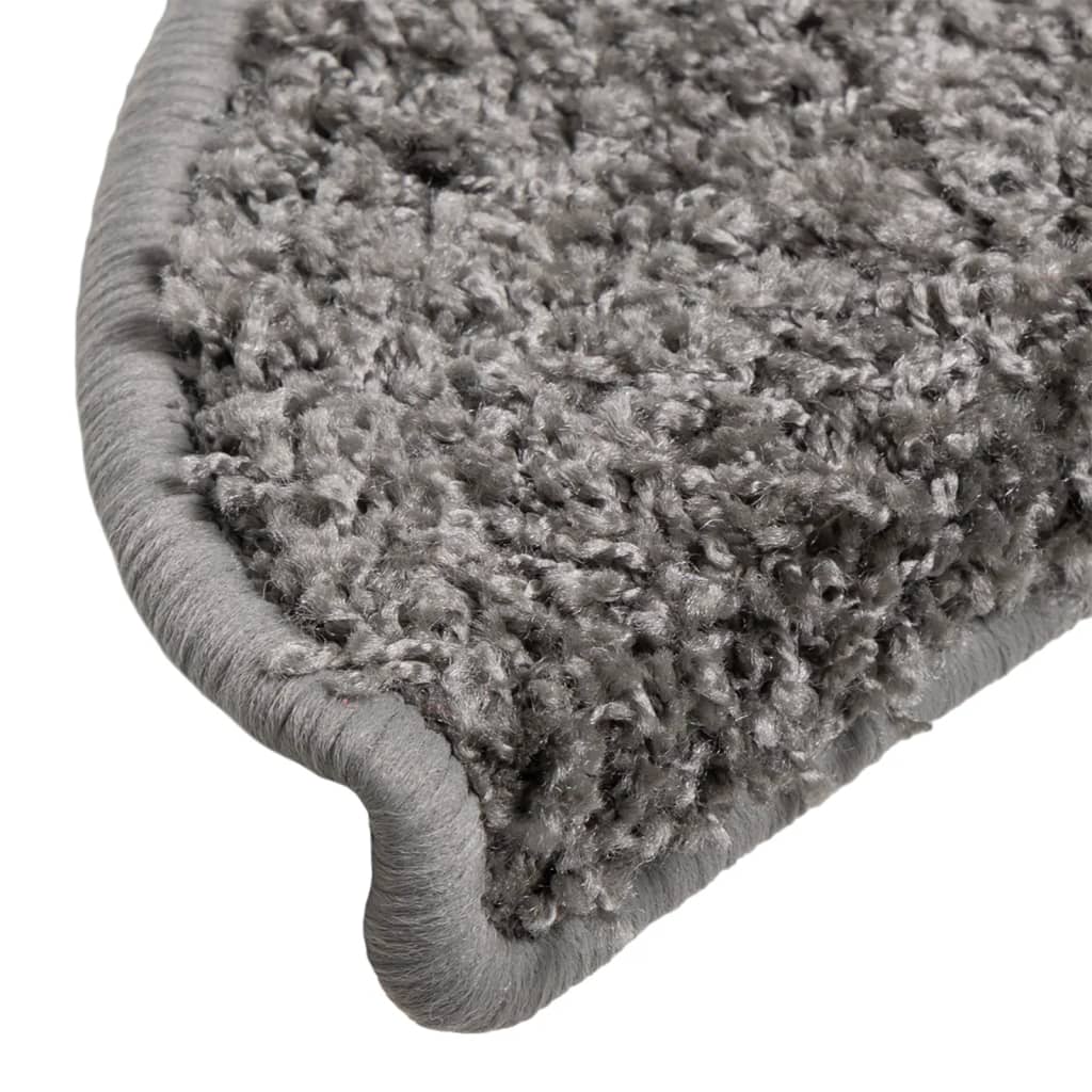 Trappematter 10 stk 56x17x3 cm grå halvrund