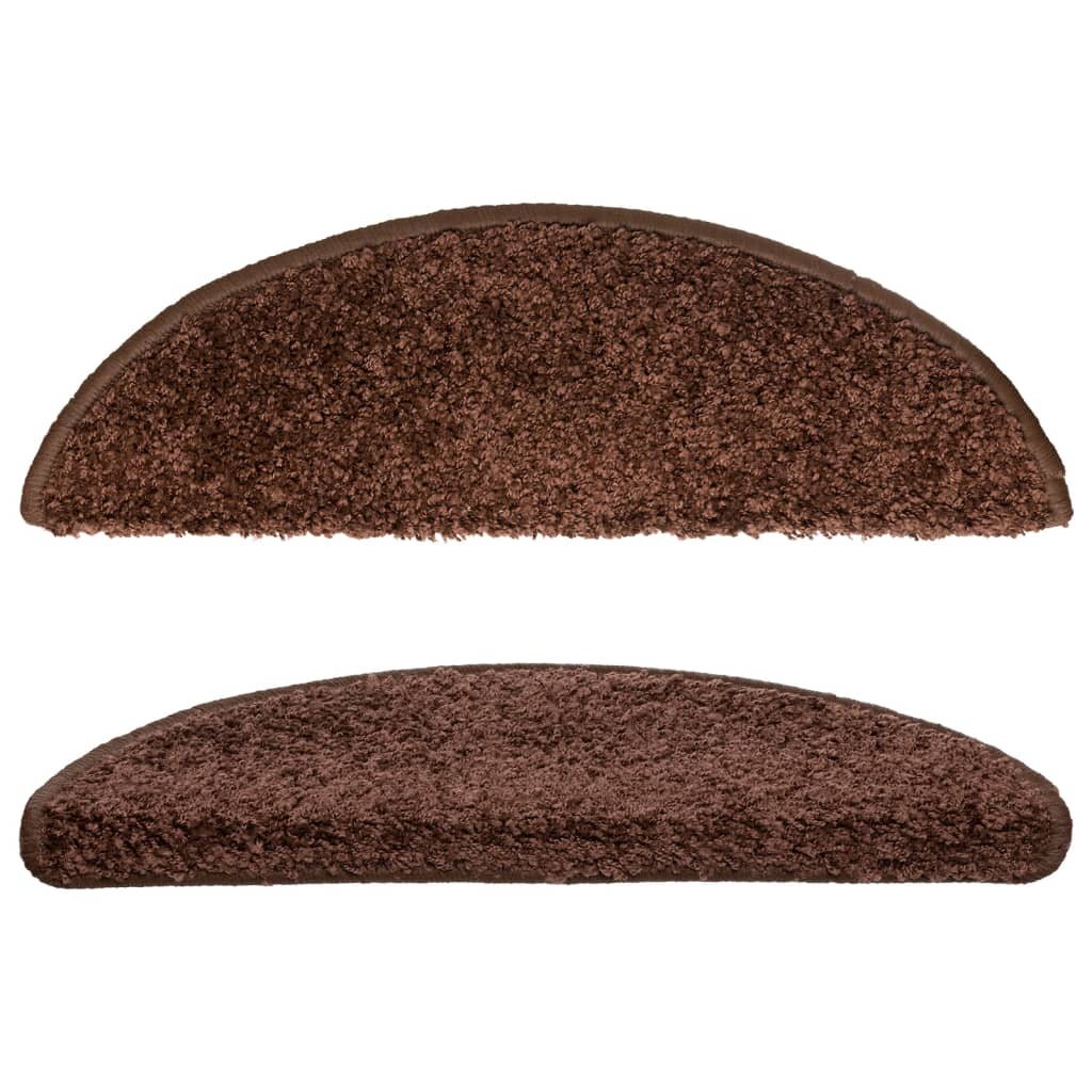 Trappematter 10 stk 56x17x3 cm brune halvrund