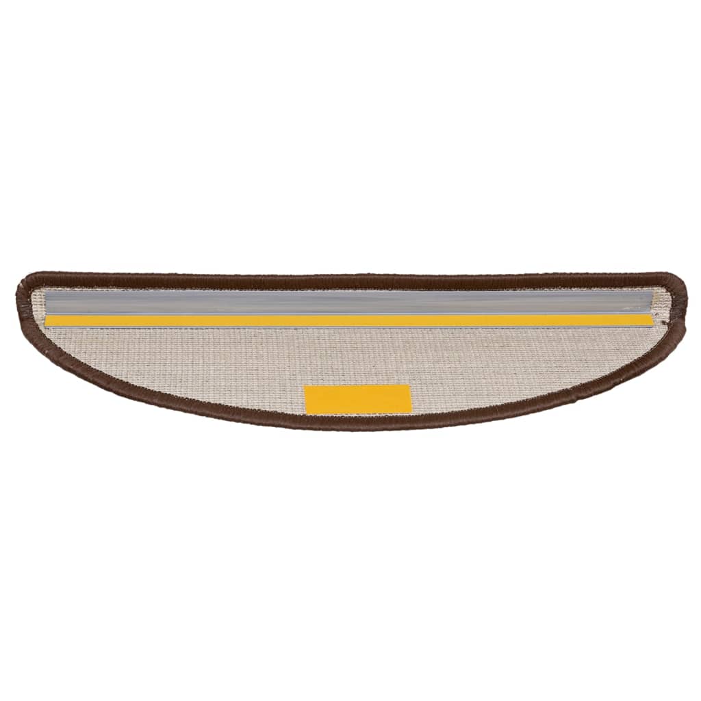 Trappematter 10 stk 56x17x3 cm brune halvrund