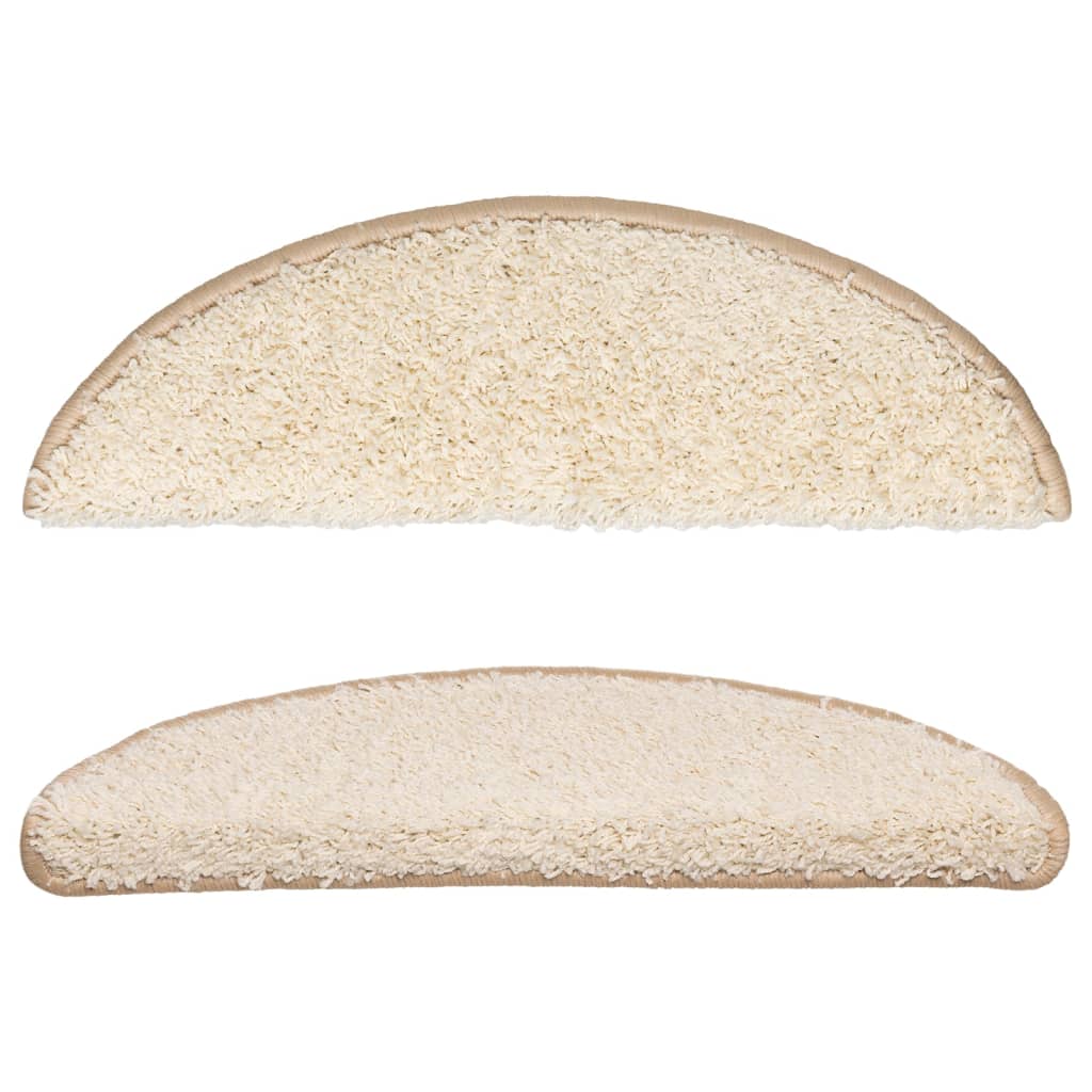 Trappematter 10 stk 56x17x3 cm kremfargede halvrund