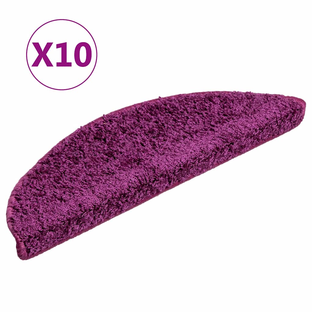 Trappematter 10 stk 56x17x3 cm fiolett halvrund