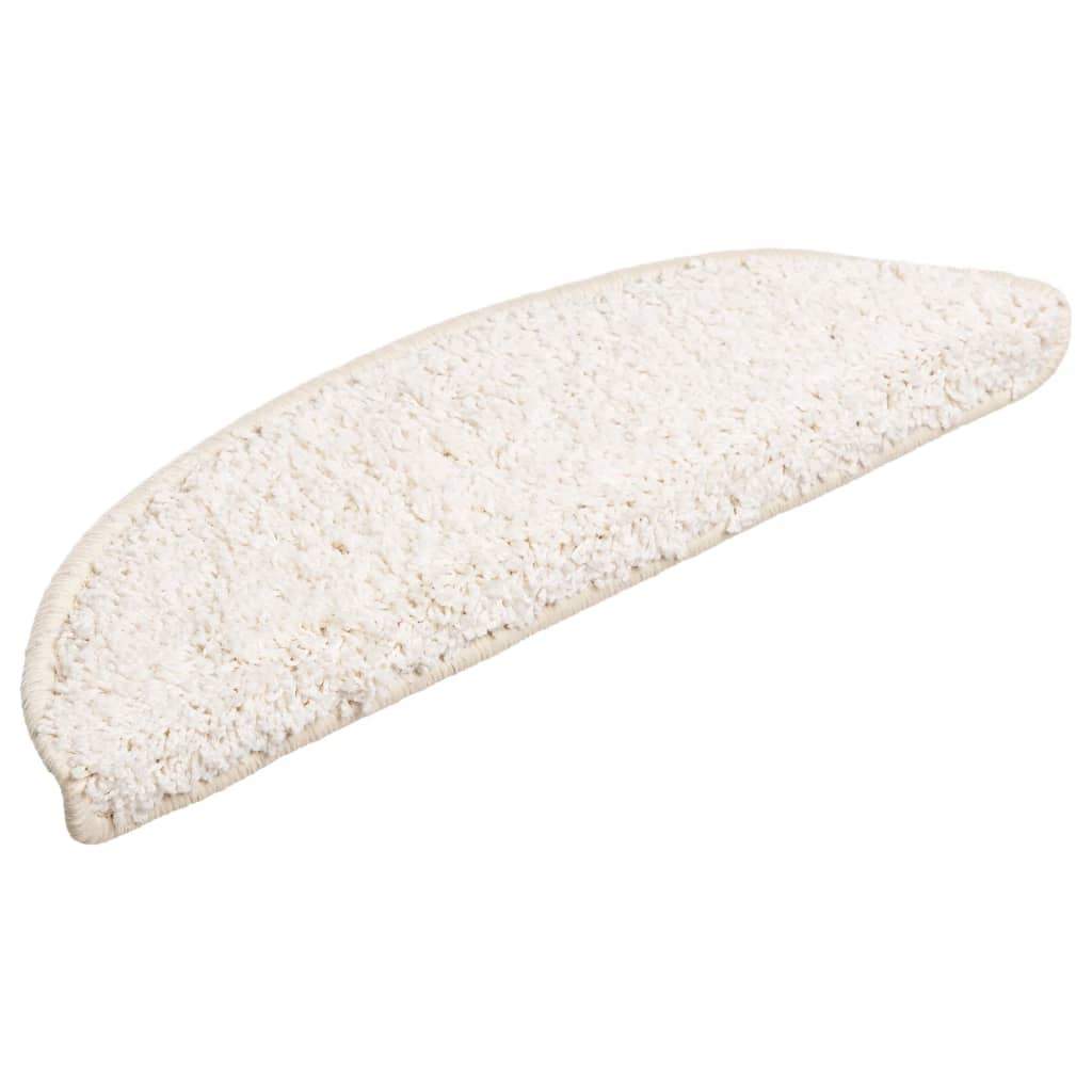 Trappematter 10 stk 56x17x3 cm hvite halvrund