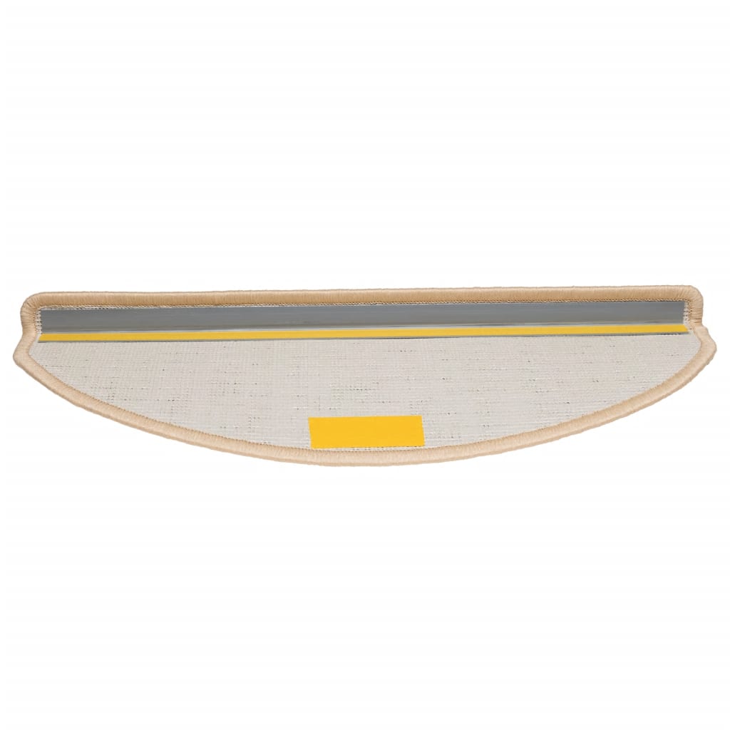 Trappematter 10 stk 65x21x4 cm kremfarget halvrund stor