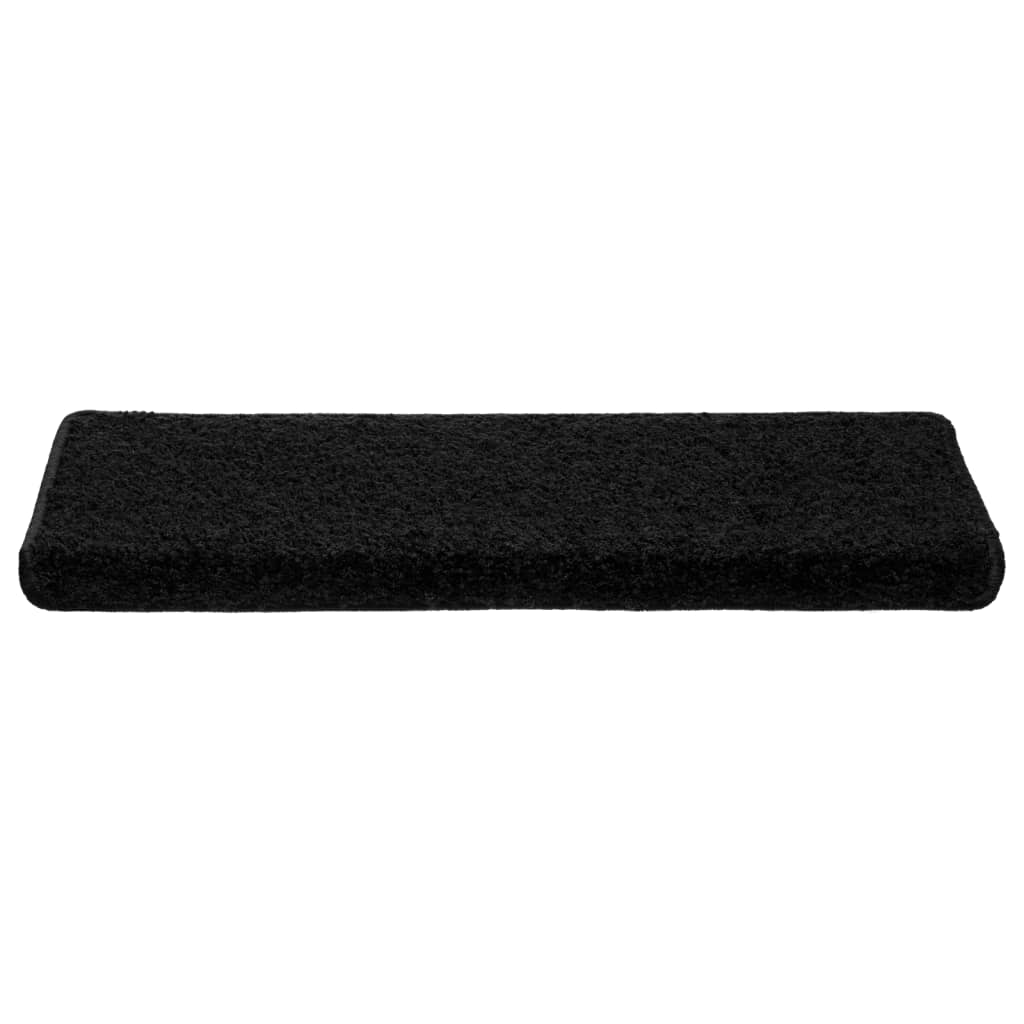 Trappematter 10 stk 65x21x4 cm svart rektangulær kant