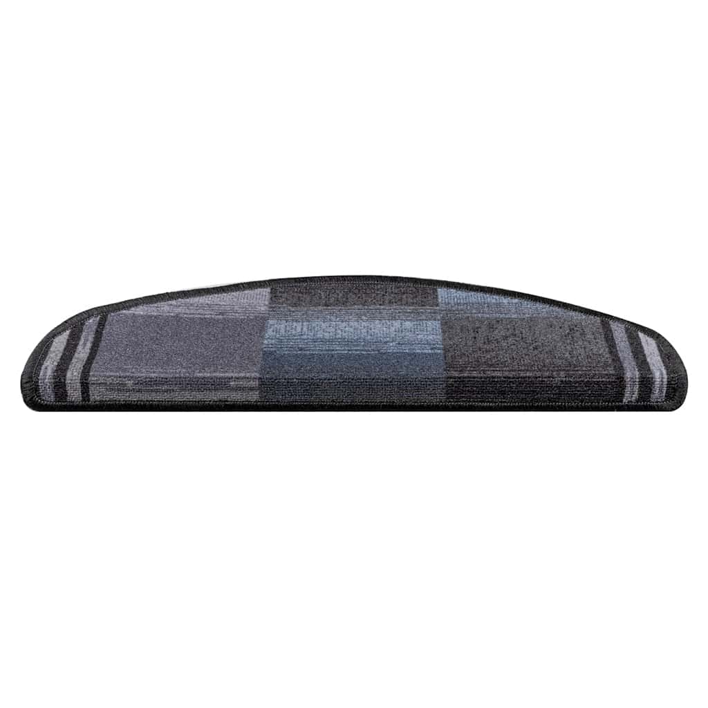 Selvklebende trappematter 5 stk 65x21x4 cm svart og grå