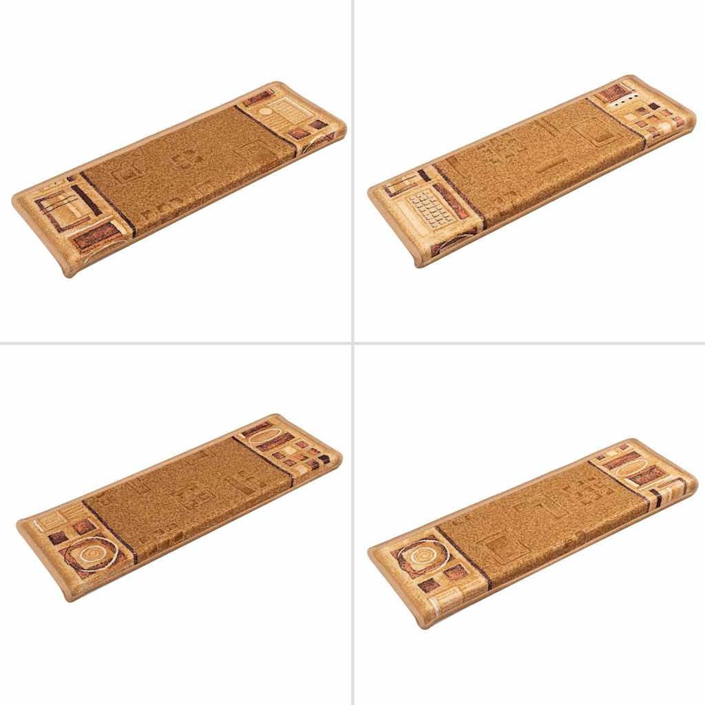 Selvklebende trappematter 5 stk 65x21x4 cm beige