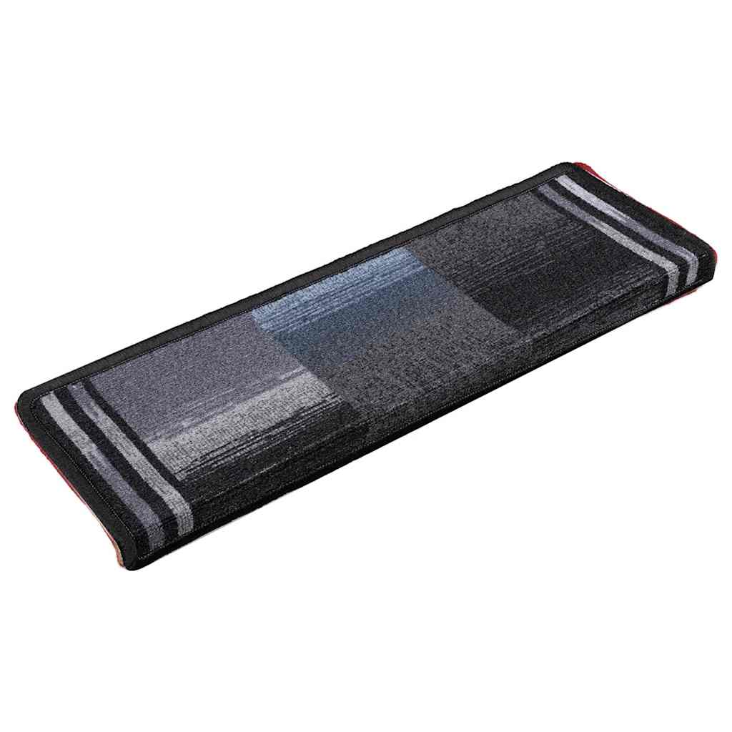 Selvklebende trappematter 5 stk 65x21x4 cm svart og grå