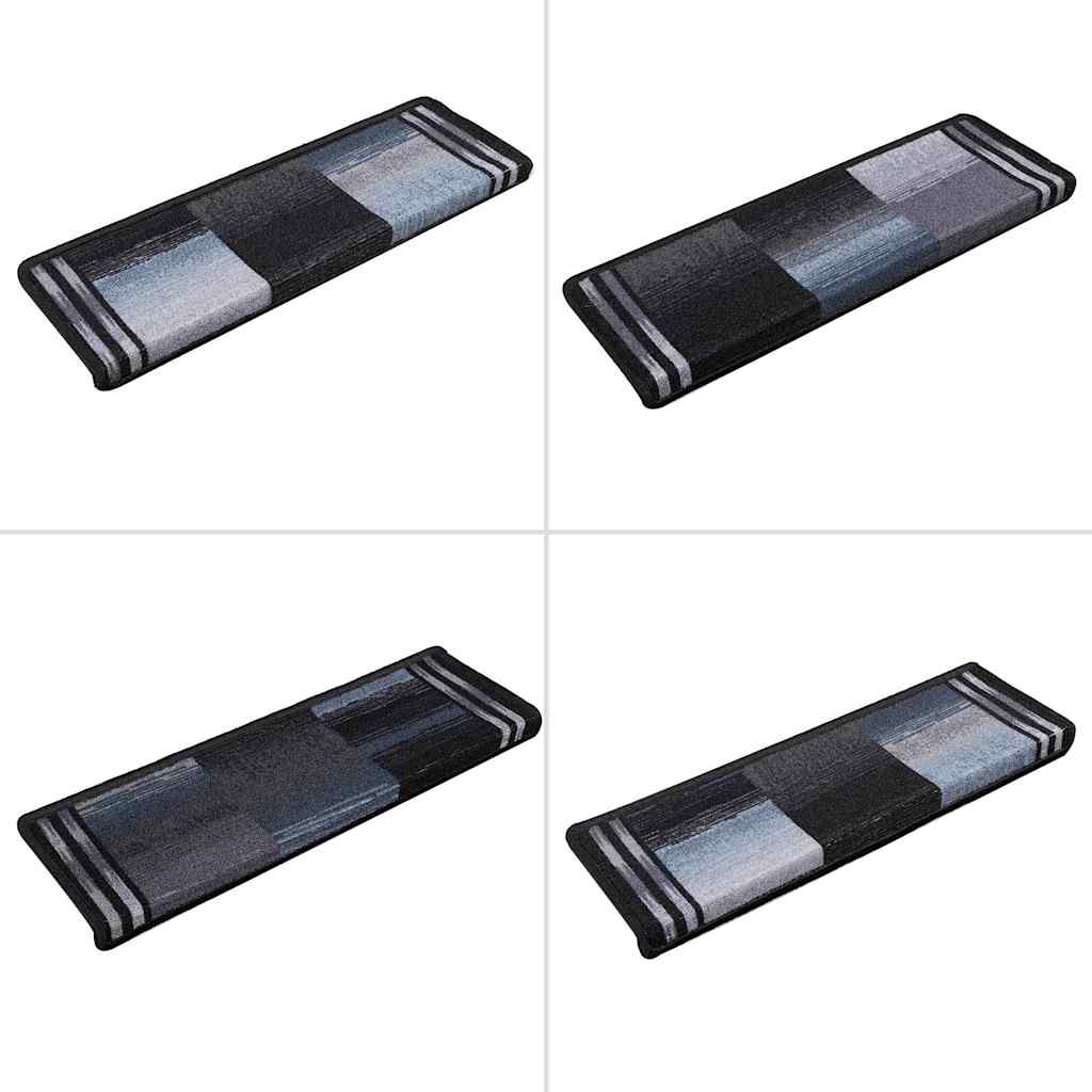 Selvklebende trappematter 5 stk 65x21x4 cm svart og grå