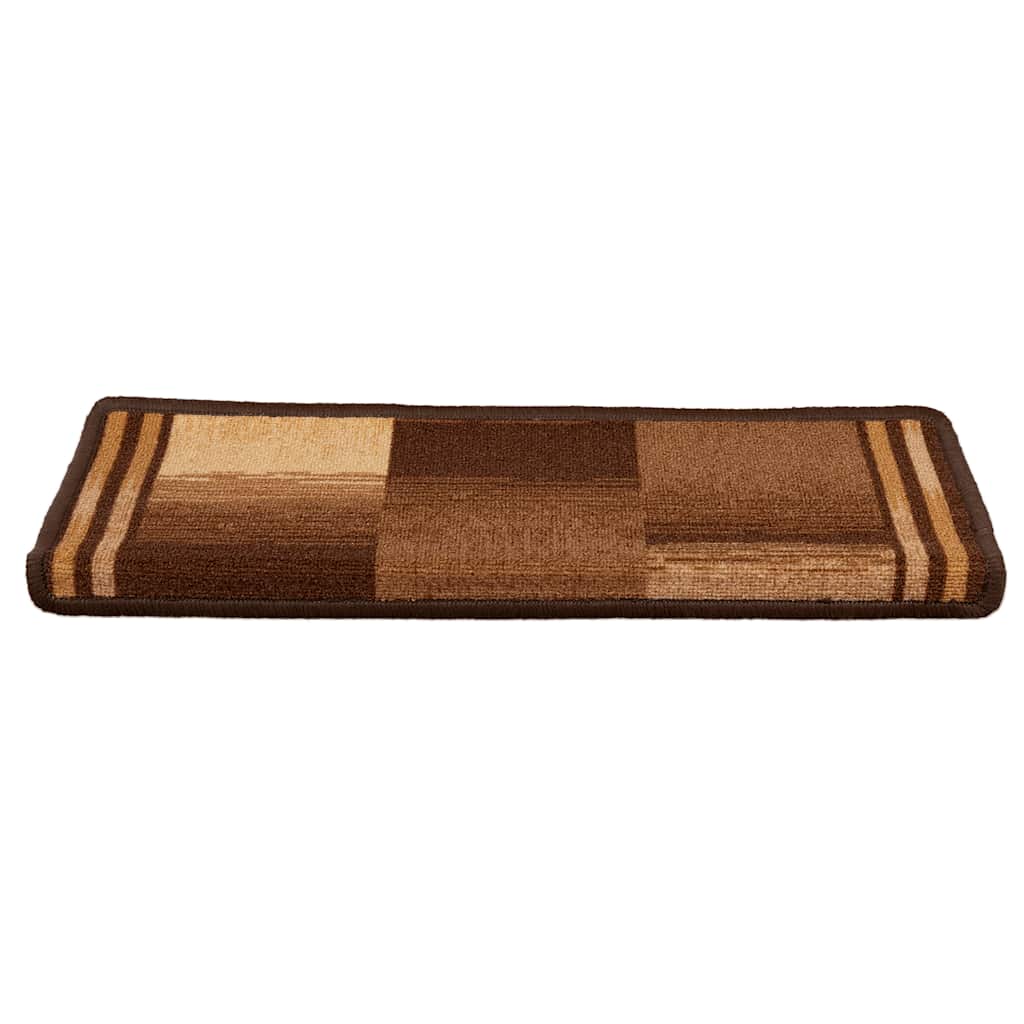 Selvklebende trappematter 5 stk 65x21x4 cm brun