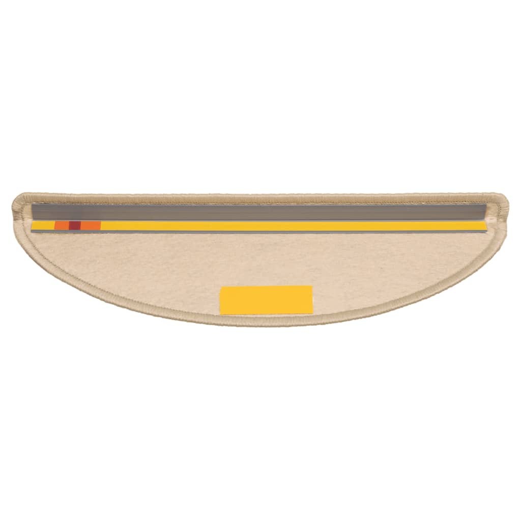 Selvklebende trappematter sisal 15 stk 56x17x3 cm mørk beige