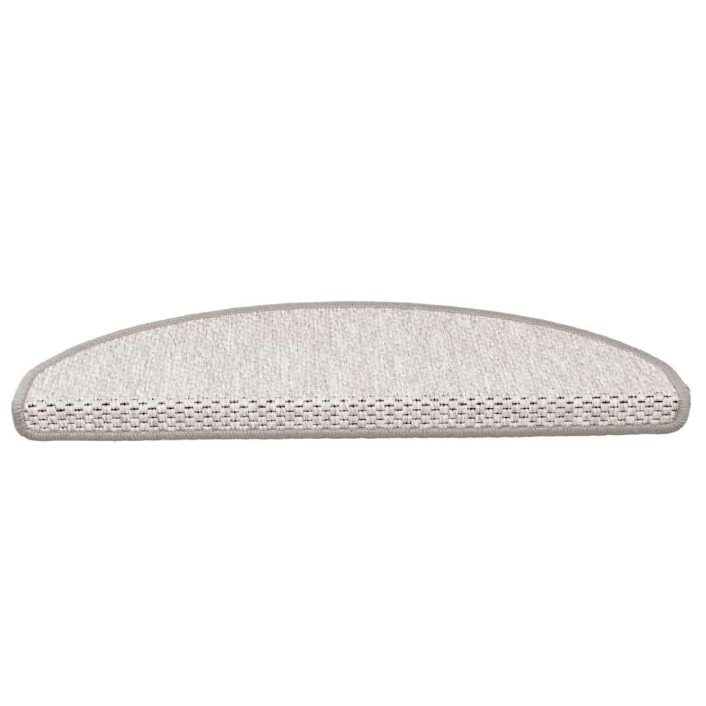 Selvklebende trappematter sisal 15 stk 65x21x4 cm platina