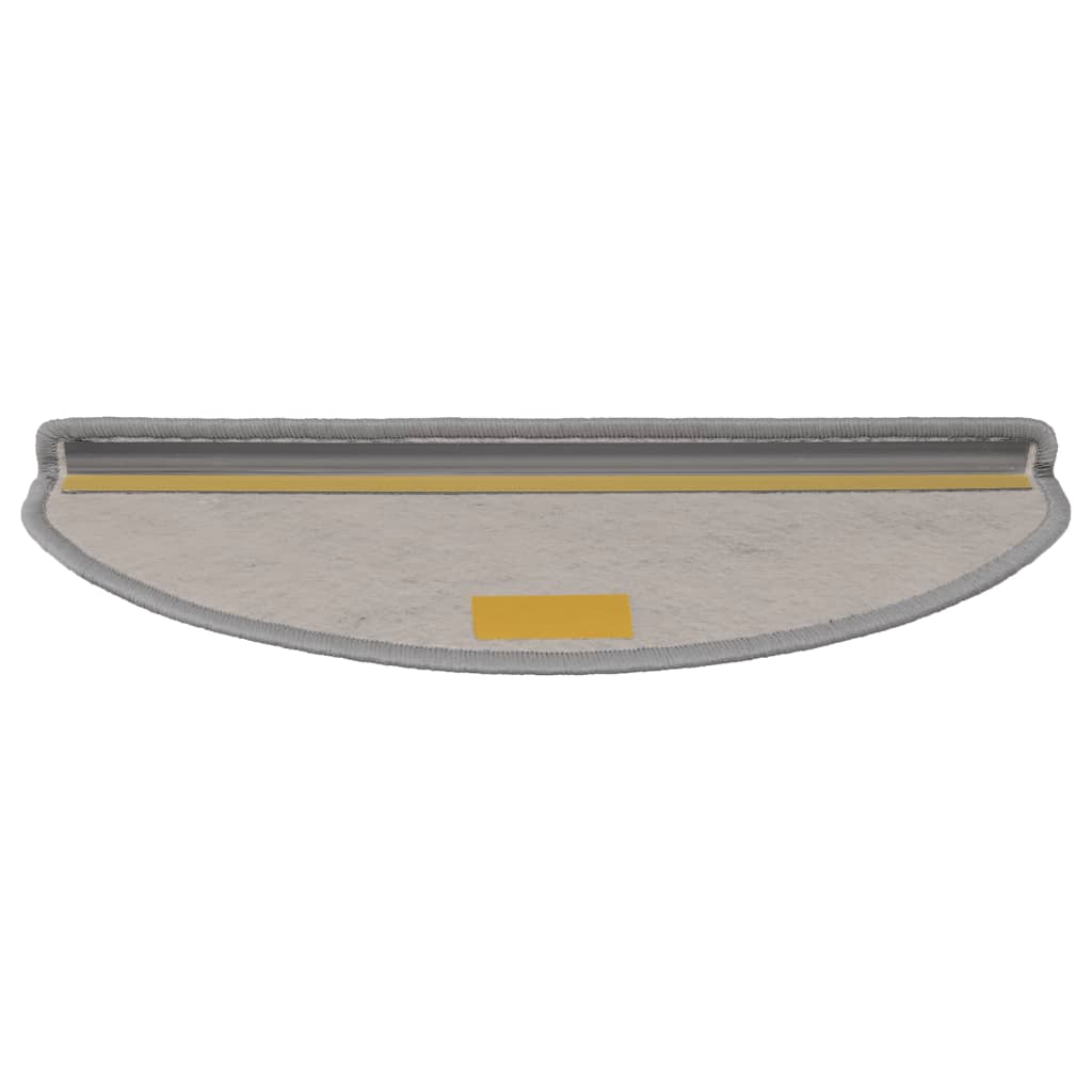 Selvklebende trappematter sisal-utseende 15 stk 65x21x4 cm sølv