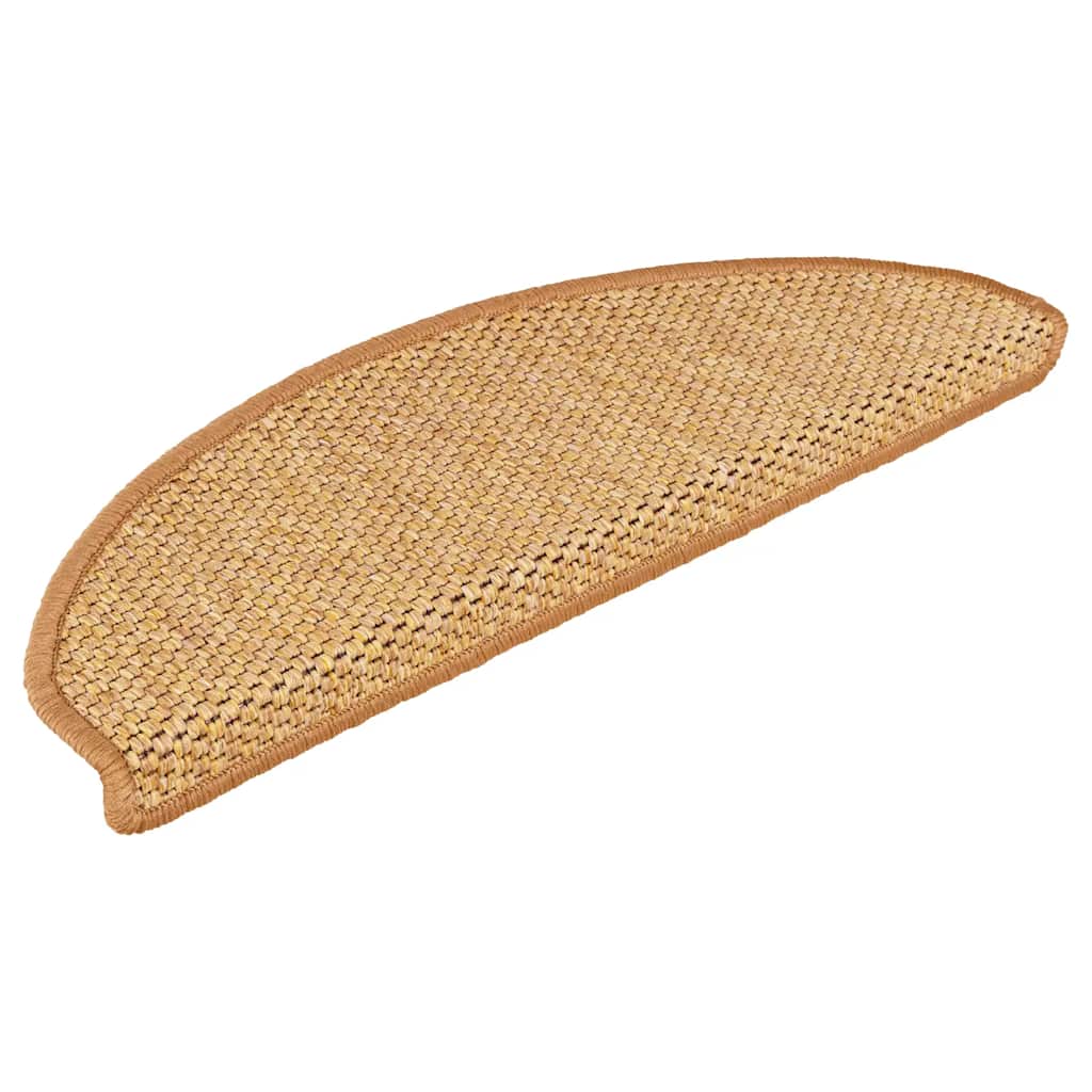 Selvklebende trappematter sisal-utseende 15 stk 65x21x4 sisal