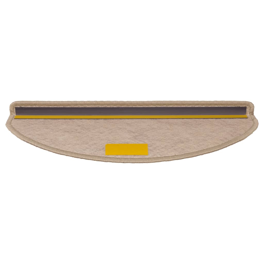 Selvklebende trappematter sisal-utseende 15 stk 65x21x4 cm sand