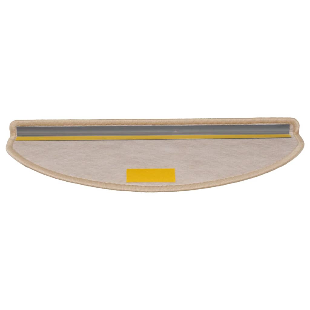 Selvklebende trappematter sisal 15 stk 65x21x4 cm lys beige