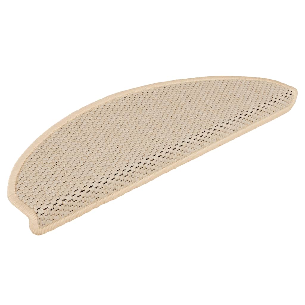 Selvklebende trappematter sisal-utseende 15stk 65x21x4 berber