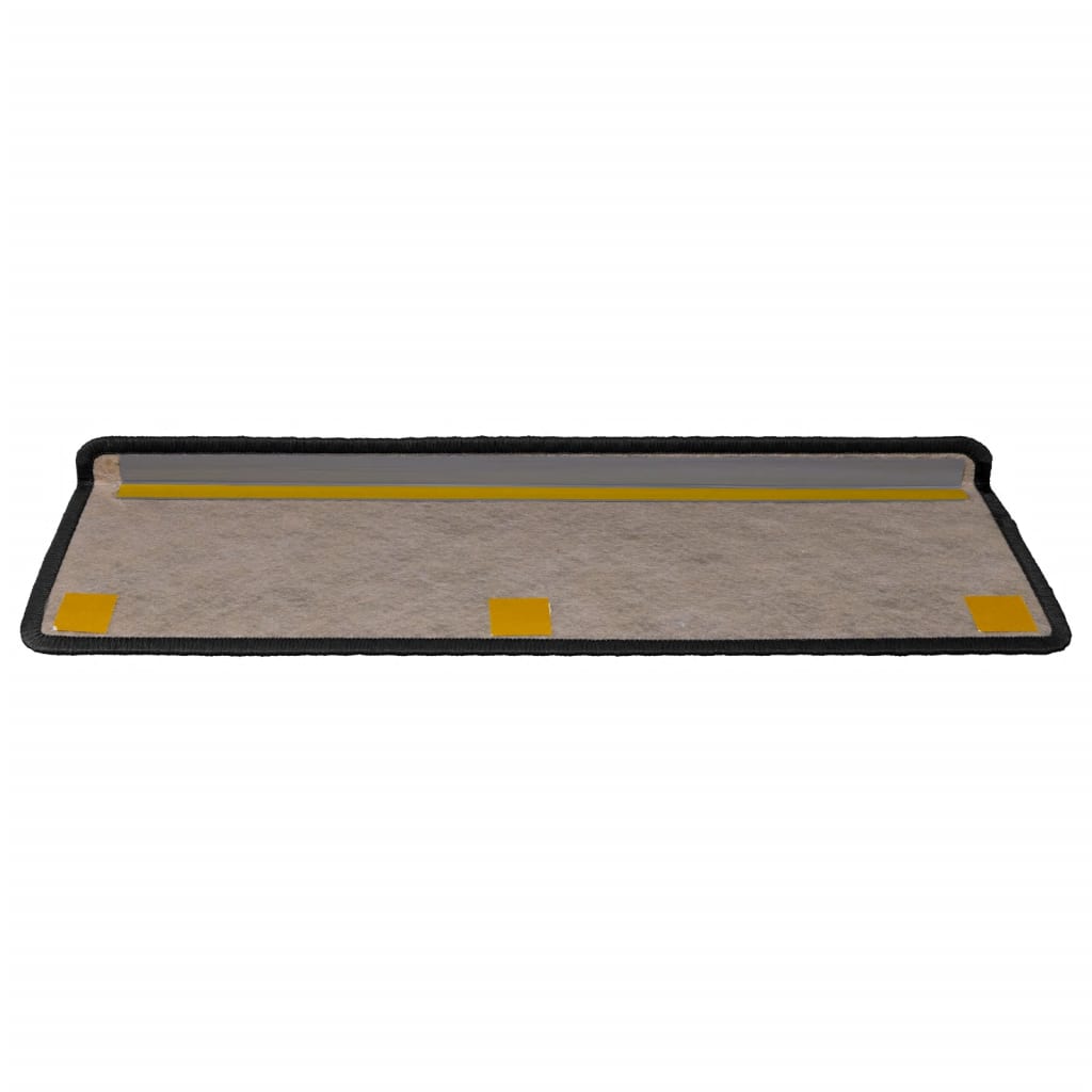 Selvklebende trappematter sisal 15 stk 65x21x4 cm antrasitt